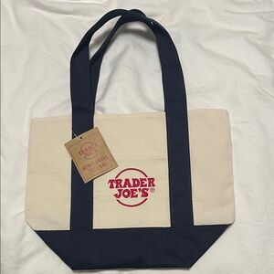 Canvas Tote Bag - Cream and Black